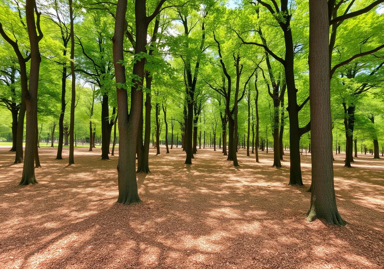 Cleared, park-like Ozark woodland
